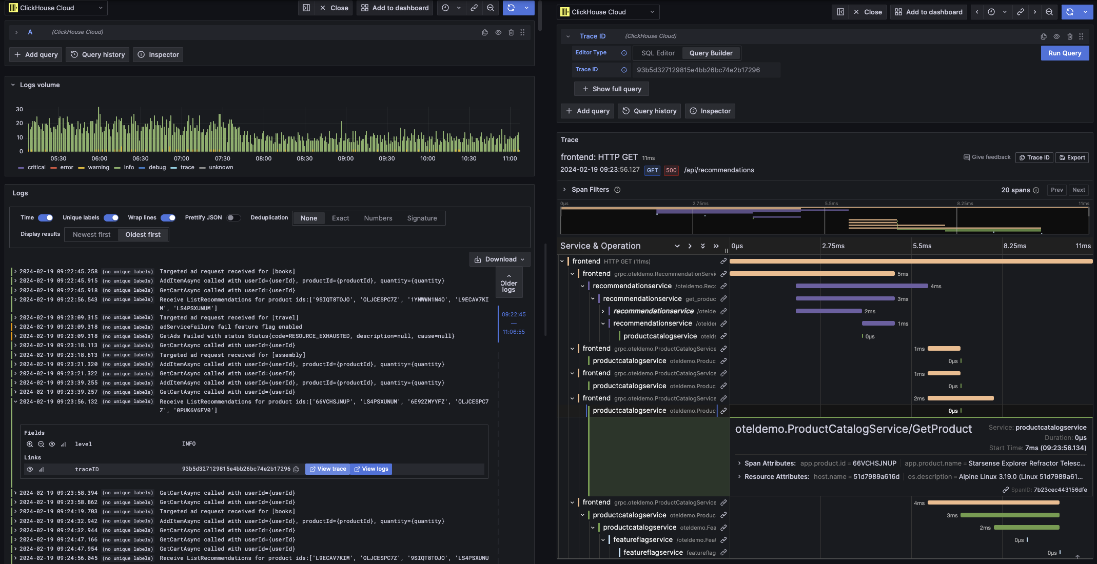 Пример связывания с помощью ссылок на данные